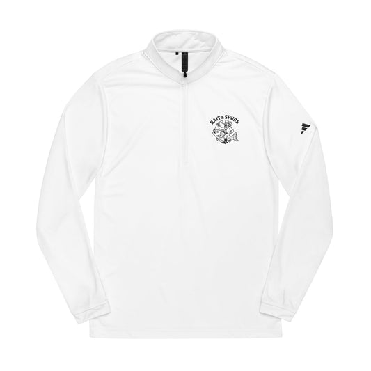 Adidas® Embroidered Quarter-Zip Pullover for Sports and Casual Wear