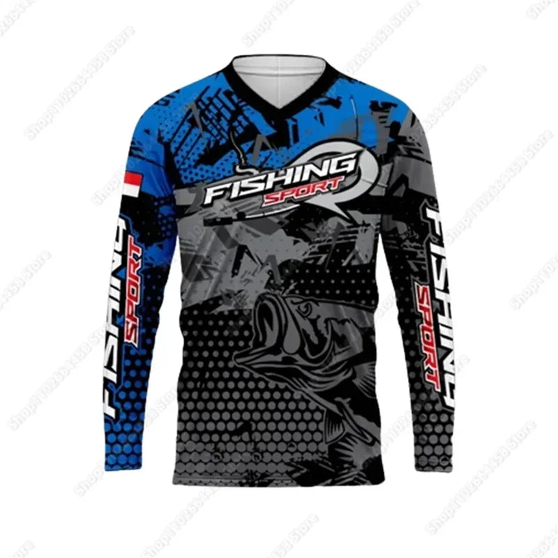 Summer Fishing Shirt Men Sun Uv Protection Fishing Clothes Outdoor Long Sleeve Fishing T-shirt Breathable Jersey Camisa De Pesca