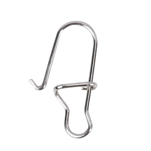 TSURINOYA Stainless Steel Fishing Snaps 50PCS Fastlock Clips Safety Pin Connector Accessories Tackle for Lures Hooks