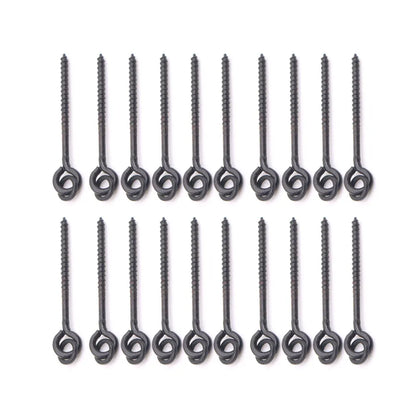 20pcs Carp Fishing Boilie Clips Bait Screws Artificial Fake Lure Ring Swivels For Hair Rig Method Feeder Fish Accessories Tackle