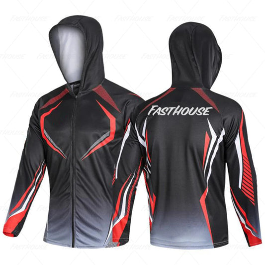 2023 NEW 2023 Men Fishing Clothes  New White Fishing Jersey A Sports Fishing Outdoor Mesh Breathable Hood