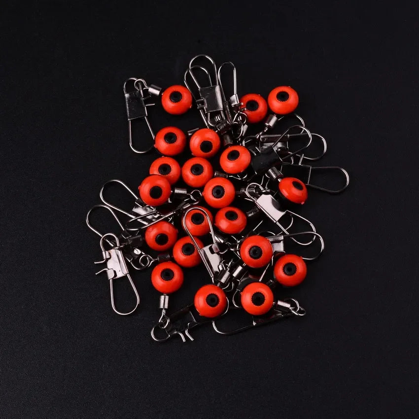 20pcs Fishing Line Hook Swivels Shank Clip Connector Interlock Snap Sea Space Beans Lure Fishing Hooks Connector Pesca Tackle