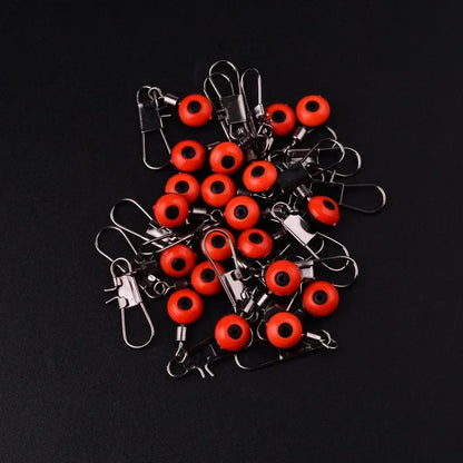 20pcs Fishing Line Hook Swivels Shank Clip Connector Interlock Snap Sea Space Beans Lure Fishing Hooks Connector Pesca Tackle