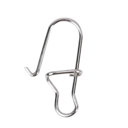TSURINOYA Stainless Steel Fishing Snaps 50PCS Fastlock Clips Safety Pin Connector Accessories Tackle for Lures Hooks