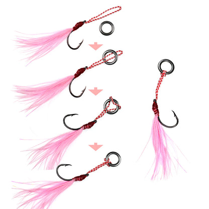 FishTrip Solid Rings Fishing Stainless Steel 20~50Pack High Strength Heavy Duty Seamless Lure Connector Fishing  Terminal Tackle
