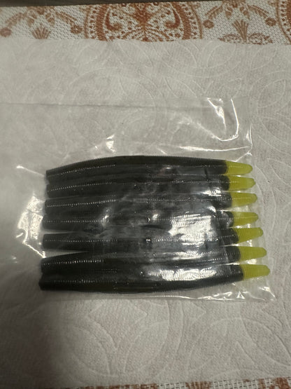 Green Pumpkin/Chartreuse Belly pack of 7