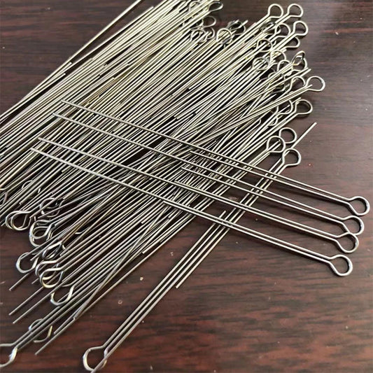 20pcs/Lot DIY Rotating Sequin Steel Wire 65-75mm Small Parts Manual Composite Spindle Wire Fishing Lure Bait Hook Accessories
