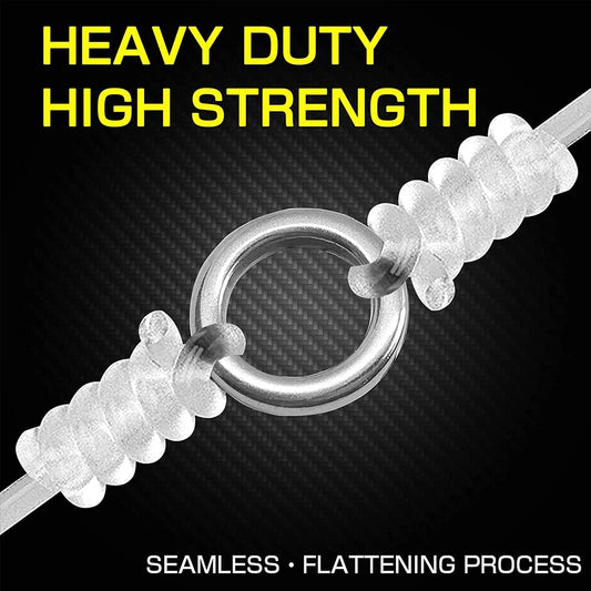 FishTrip Solid Rings Fishing Stainless Steel 20~50Pack High Strength Heavy Duty Seamless Lure Connector Fishing  Terminal Tackle