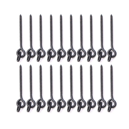 20pcs Carp Fishing Boilie Clips Bait Screws Artificial Fake Lure Ring Swivels For Hair Rig Method Feeder Fish Accessories Tackle