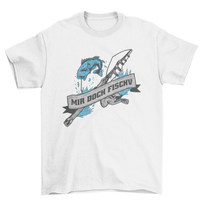Fishing rod and fish t-shirt
