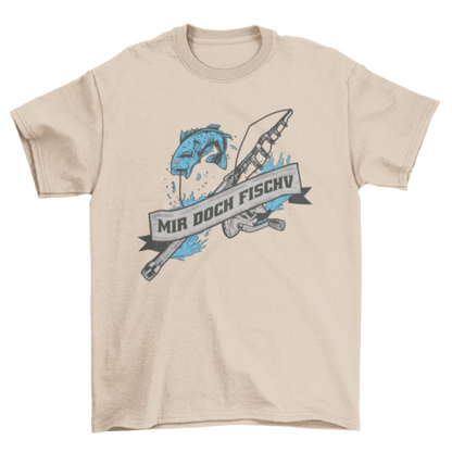 Fishing rod and fish t-shirt