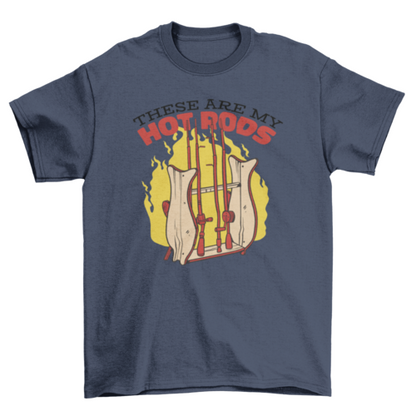 Hot rods fishing t-shirt