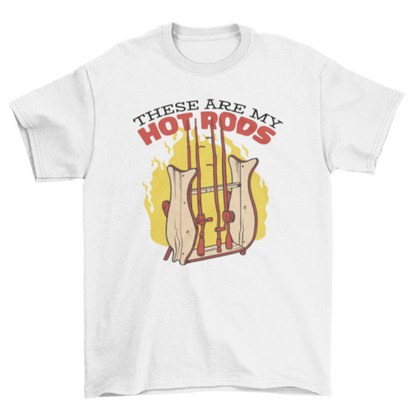 Hot rods fishing t-shirt