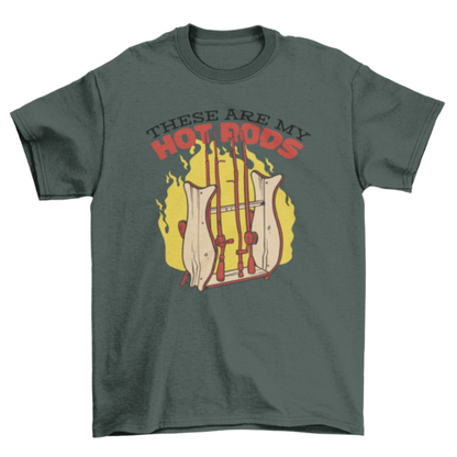 Hot rods fishing t-shirt
