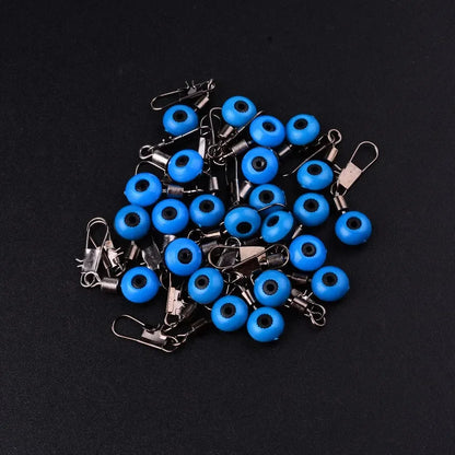 20pcs Fishing Line Hook Swivels Shank Clip Connector Interlock Snap Sea Space Beans Lure Fishing Hooks Connector Pesca Tackle