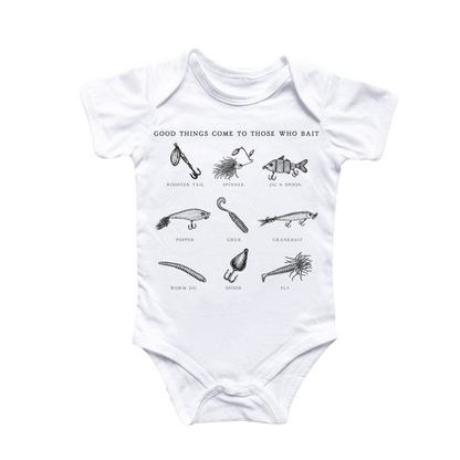 Fishing Fish - Baby Boy Girl Clothes Infant Bodysuit Funny Cute Newbor