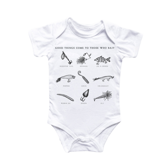 Fishing Fish - Baby Boy Girl Clothes Infant Bodysuit Funny Cute Newbor