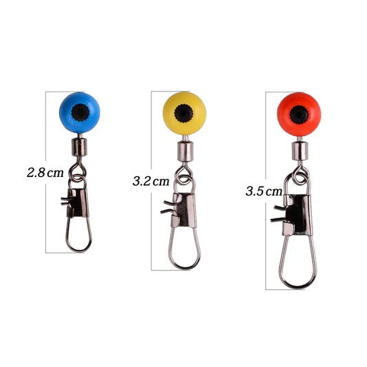 20pcs Fishing Line Hook Swivels Shank Clip Connector Interlock Snap Sea Space Beans Lure Fishing Hooks Connector Pesca Tackle