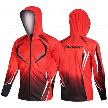 2023 NEW 2023 Men Fishing Clothes  New White Fishing Jersey A Sports Fishing Outdoor Mesh Breathable Hood
